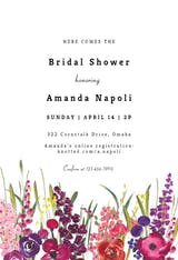 Hand Painted Floral - Bridal Shower Invitation